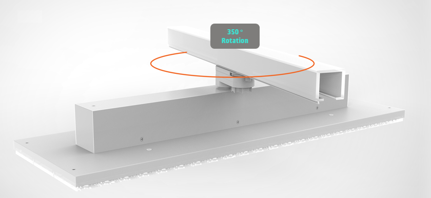TRITA LED linear track light - track panel free rotation 